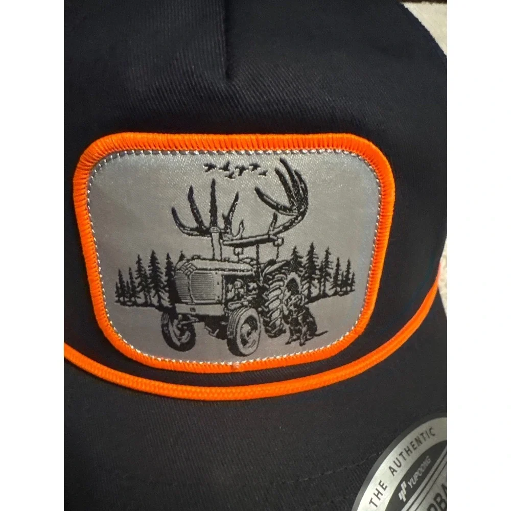 Columbia PHG Performance Hunting Gear Hat Black Orange Snapback Tractor Pic
